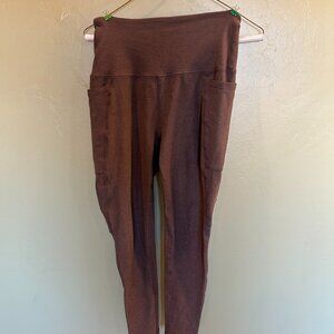 Beyond Yoga Out of Pocket Leggings Brown Gray Size Medium
